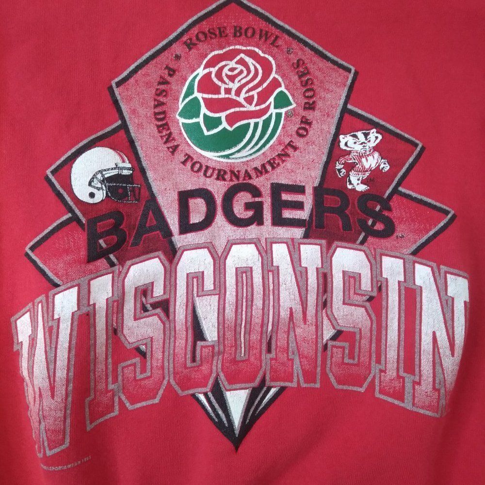 Vintage Wisconsin Badgers Rose Bowl Crewneck Sweatshirt